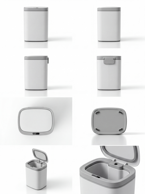 14L White Touchless Smart Sensor Trash Can